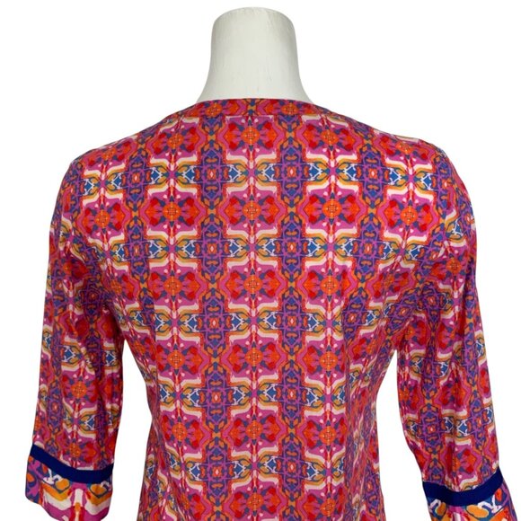 Robert Graham Womens Meli Printed Woven Tunic Top S Coverup - Picture 9 of 13